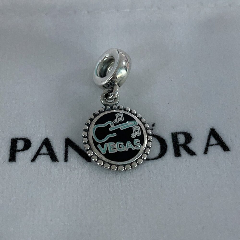 Pandora Rockin' Las Vegas Guitar Exclusive Charm